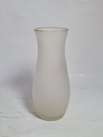 Ваза винтажная Creazioni V.R. с пастельными цветами, матовое стекло, 17.5 см, Италия, 1960-70гг.