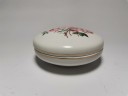 Aquincum Budapest, Аквинкум Будапешт Шкатулка фарфоровая с розовым букетом и  позолоченным ободком, диаметр 10см, Венгрия 1960-65гг. 