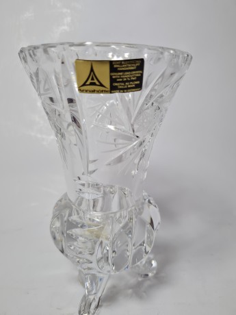 Anna Hutte Хрустальная ваза, 9,5см x 16см, Германия, 1970-80гг.