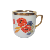 Royal Dux Bohemia Czechoslovakia Чашка с ручкой "Красные маки" с позолоченной цифрой 70, 9,5см x 12см, Чехословакия, 1960-70гг.