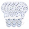 Kahla Kahla Blau Saks - Indisch Blau - Stohblumenmuster Kaffee-Set 18-tlg. Kahla Blau Saks - Indian Blue - Кофейный набор с узором из соломенных цветов, 18 предм.