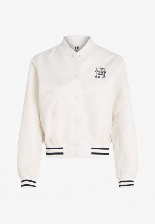 Tommy Hilfiger VARSITY LOGO Bomber Jacket weathered white ЛОГОТИП VARSITY Бомбер выветрившийся белый