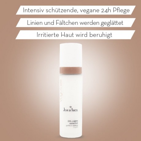 JEAN D'ARCEL 24h creme sensitive VEGETALIE 24Std Gesichtscreme 100% rein pflanzlich lindert Faltchen 24-часовой крем для чувствительной кожи VEGETALIE 24-часовой крем для лица 100% чисто растительный уменьшает морщины