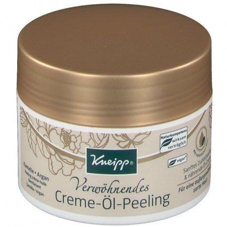 Kneipp Verwoehnendes Creme-Oel-Peeling, 200 ml, Kneipp питательный сахарный скраб для тела с аргановым маслом и маслом камелии, 200 мл