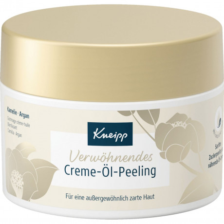 Kneipp Verwoehnendes Creme-Oel-Peeling, 200 ml, Kneipp питательный сахарный скраб для тела с аргановым маслом и маслом камелии, 200 мл