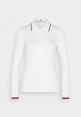 Tommy Hilfiger SLIM SPLIT Polo shirt ecru SLIM SPLIT рубашка поло экрю