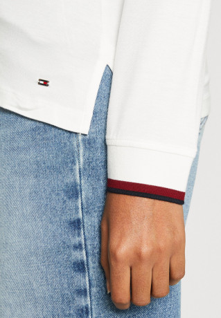 Tommy Hilfiger SLIM SPLIT Polo shirt ecru SLIM SPLIT рубашка поло экрю