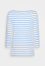 Tommy Hilfiger SLIM BOAT Neck 3/4 Sleeve Long sleeved top sky cloud/white SLIM BOAT Neck Рукав 3/4 Топ с длинными рукавами небо облако/белый