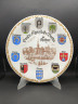Тарелка сувенирная винтажная Lusa с гербами "Бреттен", фарфор, 30 см, Германия, 1970-80гг.