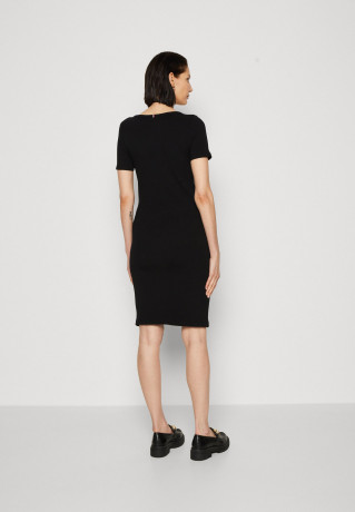 Tommy Hilfiger KNEE DRESS Jersey dress black ПЛАТЬЕ НА КОЛЕНАХ Платье из джерси черный