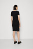 Tommy Hilfiger KNEE DRESS Jersey dress black ПЛАТЬЕ НА КОЛЕНАХ Платье из джерси черный