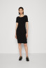 Tommy Hilfiger KNEE DRESS Jersey dress black ПЛАТЬЕ НА КОЛЕНАХ Платье из джерси черный