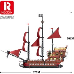 Klemmbausteinset reobrix Piratenschiff 66010 Комплект клеммных колодок reobrix пиратский корабль 66010