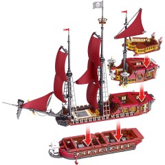 Klemmbausteinset reobrix Piratenschiff 66010 Комплект клеммных колодок reobrix пиратский корабль 66010