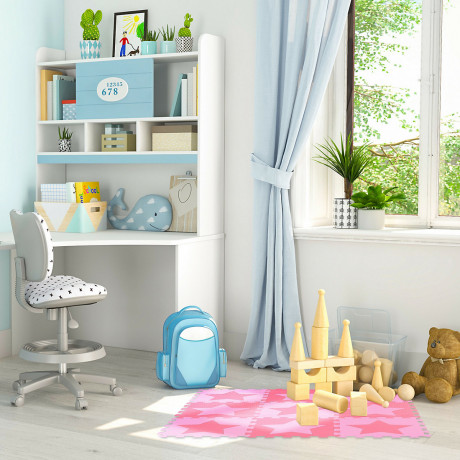 relaxdays 45 x Puzzlematte Sterne rosa-pink 45 x коврик-пазл звезды розово-розовый