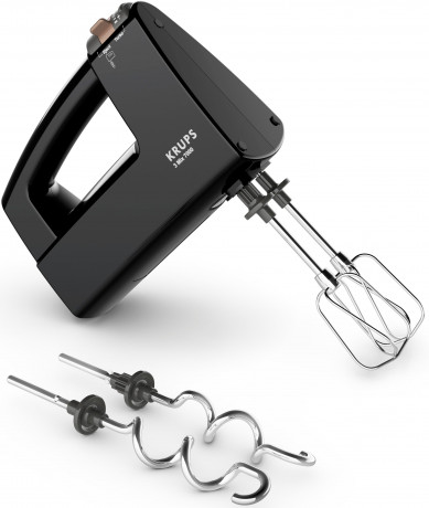 Krups Krups Handmixer F60858 3Mix 7000, 500 W, limitierte Edition, Zubehortasche, Quirl+Knethaken aus Edelstahl Ручной миксер Krups F60858 3Mix 7000, 500 Вт, ограниченная серия, сумка для аксессуаров, венчик + крюк для теста из нержавеющей стали
