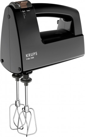 Krups Krups Handmixer F60858 3Mix 7000, 500 W, limitierte Edition, Zubehortasche, Quirl+Knethaken aus Edelstahl Ручной миксер Krups F60858 3Mix 7000, 500 Вт, ограниченная серия, сумка для аксессуаров, венчик + крюк для теста из нержавеющей стали