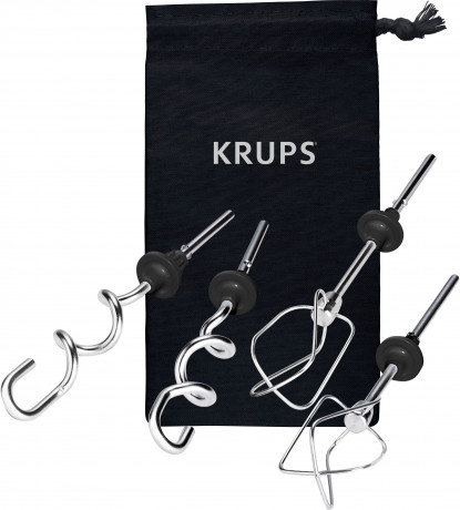 Krups Krups Handmixer F60858 3Mix 7000, 500 W, limitierte Edition, Zubehortasche, Quirl+Knethaken aus Edelstahl Ручной миксер Krups F60858 3Mix 7000, 500 Вт, ограниченная серия, сумка для аксессуаров, венчик + крюк для теста из нержавеющей стали