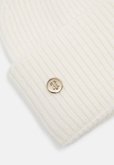 Tommy Hilfiger ELEVATED  BEANIE Beanie ivory ПОВЫШЕННАЯ ШАПКА Шапочка слоновая кость