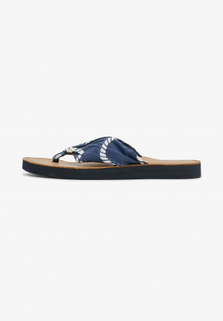 Tommy Hilfiger ELEVATED ROPE PRINT T-bar sandals space blue ELEVATED ROPE PRINT Сандалии с Т-образной перемычкой космический синий