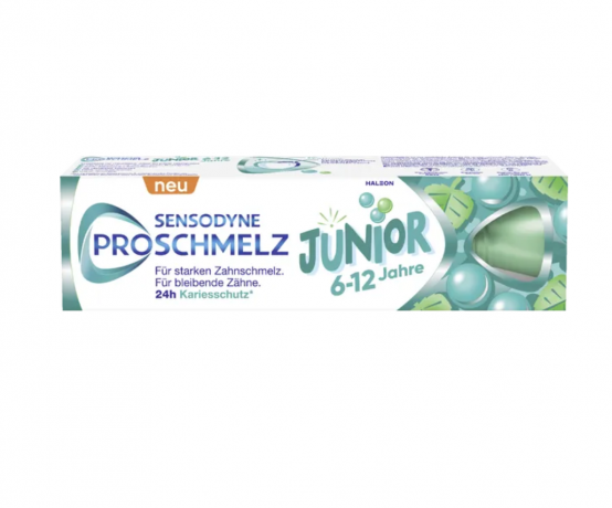 Sensodyne ProSchmelz Junior Zahncreme 75ml, Зубная паста для детей для крепкой зубной эмали, от 6 до 12 лет, фруктово-мятный вкус 75мл