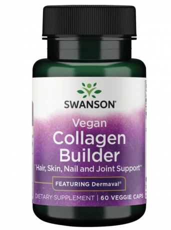 Swanson Vegan Collagen Builder 60 vcaps, Коллаген гидролизат (США, пептиды для кожи суставов и волос), 60 капсул