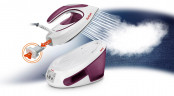 Tefal Tefal Dampfbugelstation SV8054 EXPRESS ANTI-CALC Weiss-Lila Dampfbugelstation, 1.8 ml Wassertank  Паровая гладильная станция Tefal SV8054 EXPRESS ANTI-CALC паровая гладильная станция бело-фиолетовый, резервуар для воды 1,8 мл
