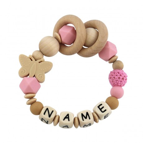 elefantasie Greifling Hakelperle personalisiert mit Namen Бусина-клатч персонализирована с именем