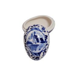 Шкатулка винтажная Delft Blue Holland в форме яйца, ручная роспись, фарфор, 8,5 x 6 x 6 см, Нидерланды, 1960-70гг.