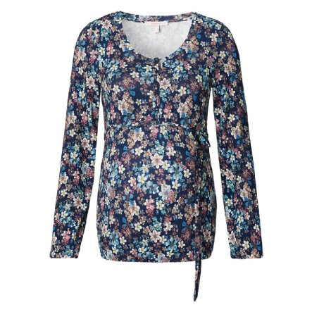 ESPRIT Stillshirt Blumen Night blue