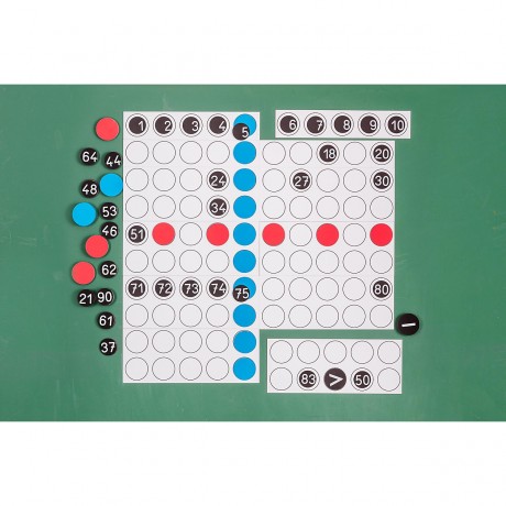 Wissner aktiv lernen Hunderterfeld mit Zahlen fur die Tafel magnetisch mit Wendeplattchen und Rechenzeichen Поле сотен с цифрами для доски