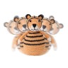 SindiBaba® Baby-Stehaufmannchen Tiger TONI gehakelt mit Glockchen Детская стоячая игрушка тигренок TONI связана крючком с колокольчиком