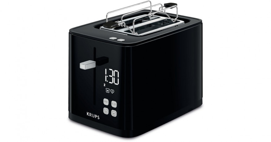 Krups Krups Smart'n Light Toaster KH6418 schwarz, 850 Watt, fur 2 Scheiben Toast  schwarz Тостер Krups Smart&#39;n Light KH6418 черный, 850 Вт, на 2 ломтика тостов