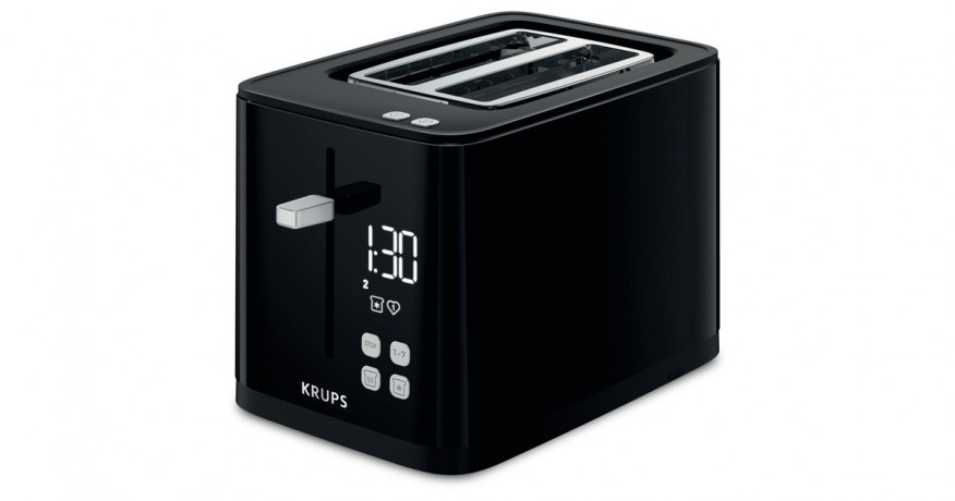 Krups Krups Smart'n Light Toaster KH6418 schwarz, 850 Watt, fur 2 Scheiben Toast  schwarz Тостер Krups Smart&#39;n Light KH6418 черный, 850 Вт, на 2 ломтика тостов