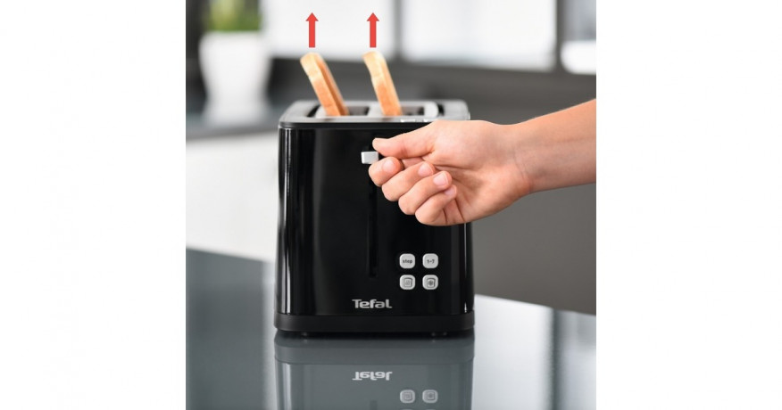 Krups Krups Smart'n Light Toaster KH6418 schwarz, 850 Watt, fur 2 Scheiben Toast  schwarz Тостер Krups Smart&#39;n Light KH6418 черный, 850 Вт, на 2 ломтика тостов