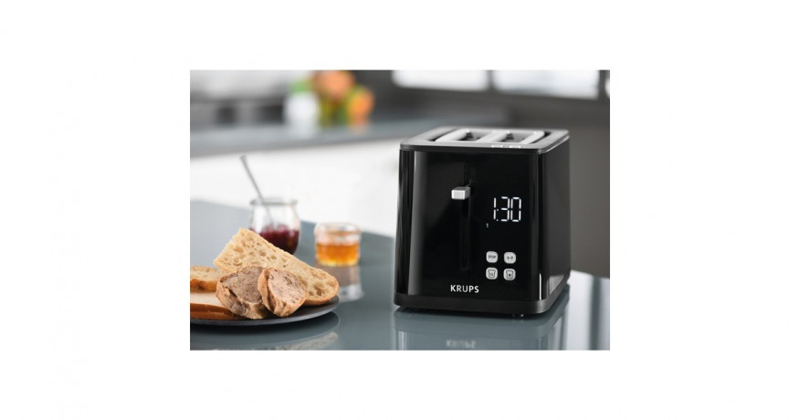Krups Krups Smart'n Light Toaster KH6418 schwarz, 850 Watt, fur 2 Scheiben Toast  schwarz Тостер Krups Smart&#39;n Light KH6418 черный, 850 Вт, на 2 ломтика тостов