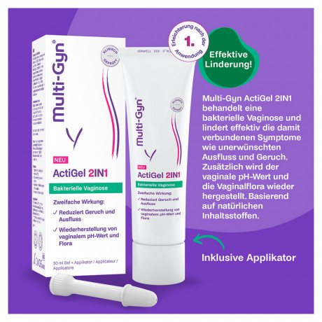 Multi-Gyn (Мулти-гин) ActiGel 2 в 1, Гель для интимной гигиены, 50 мл