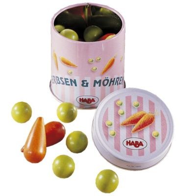 Haba HABA 1410 Dose Erbsen und Mohren Spiellebensmittel HABA 1410 банка с горохом и морковью для игрушечного корма