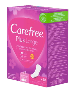 Carefree  Slipeinlagen Large Plus leichter Duft, Прокладки ежедневные Large Plus с легким ароматом, 48 шт, 2 упаковки (96 шт)