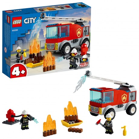 City Fire 2er Set: 60280 Feuerwehrauto + 60282 Mobile Feuerwehreinsatzzentrale ЛЕГО Пожарная машина с лестницей+Команда пожарных