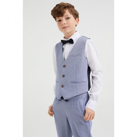 WE Fashion Jungen-Slim-Fit-Weste in melierter Optik Blazer fur Jungen Приталенный жилет для мальчика в крапинку Блейзер для мальчика