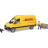 Bruder MB Sprinter DHL mit Fahrer und Zubehor MB Sprinter DHL с водителем и аксессуарами