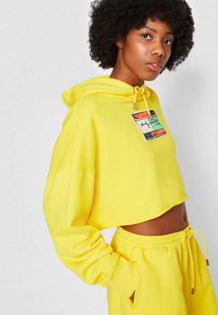 Tommy Hilfiger TOMMY HILFIGER X ANDY WARHOL FLAG CROPPED HOODIE Sweatshirt vivid yellow TOMMY HILFIGER X ANDY WARHOL FLAG CROPPED HOODIE толстовка ярко-желтый