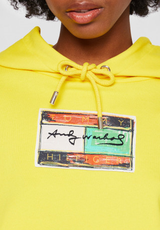 Tommy Hilfiger TOMMY HILFIGER X ANDY WARHOL FLAG CROPPED HOODIE Sweatshirt vivid yellow TOMMY HILFIGER X ANDY WARHOL FLAG CROPPED HOODIE толстовка ярко-желтый