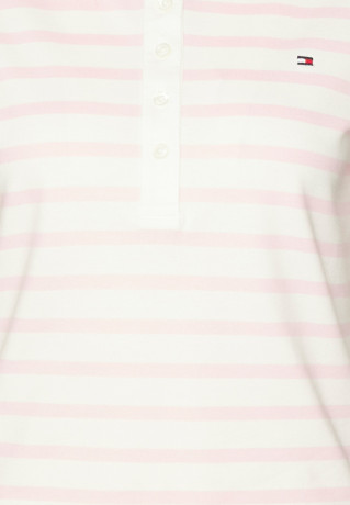 Tommy Hilfiger REG STRIPE Polo shirt Breton Ecru/Pastel Pink REG STRIPE Рубашка поло Бретонский экрю/Пастельно-розовый