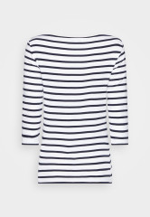 Tommy Hilfiger SLIM BOAT Neck 3/4 Sleeve Long sleeved top breton desert sky/white SLIM BOAT Neck Рукав 3/4 Топ с длинными рукавами бретонская пустыня небо/белый