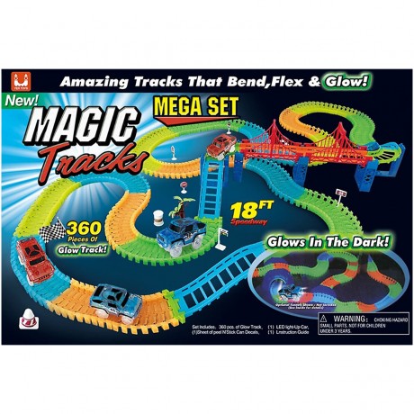 Debuy Magische Bauklotze Schiene Leuchtendes Schienenauto 360pcs Elektroauto Kinderspielzeug Magische Blockspur Волшебные блоки Track Light Up Track Car 360pcs Electric Car Детские игрушки Magic Block Track