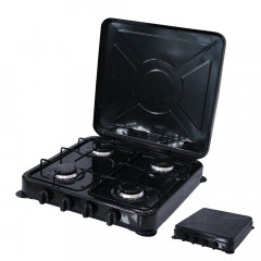 Mucola Mucola Gaskocher Campingkocher 4 flammig Gaskocher Camping Kochfeld Metall Gasbrenner, (1-St), Flamme stufenlos regulierbar durch Drehknopf  Газовая плита Mucola, походная плита, 4 пламени, газовая плита, походная плита, металлическая газовая горел