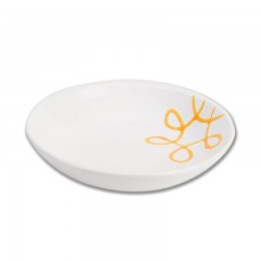 Gmundner Keramik Gmundner Keramik Gelbgeflammt Suppenteller Cup d: 20 cm / h: 4,4 cm Керамическая тарелка Gmundner с желтым пламенем для суповой тарелки д: 20 см / высота: 4,4 см