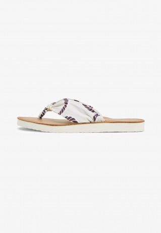 Tommy Hilfiger ELEVATED ROPE PRINT T-bar sandals weathered white ELEVATED ROPE PRINT Сандалии с Т-образной перемычкой выветрившийся белый